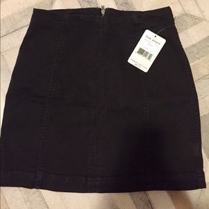 Free people grey denim skirt